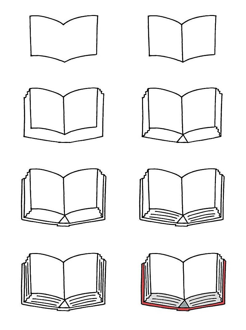 Открытая книга Рисунки