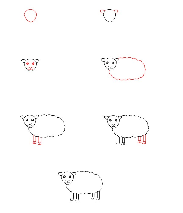 Овца смелая Рисунки