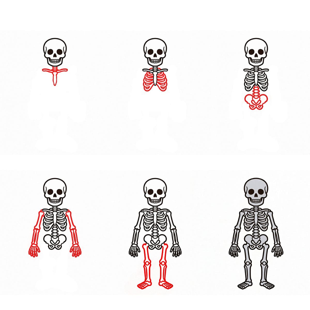 Скелет стоит Рисунки